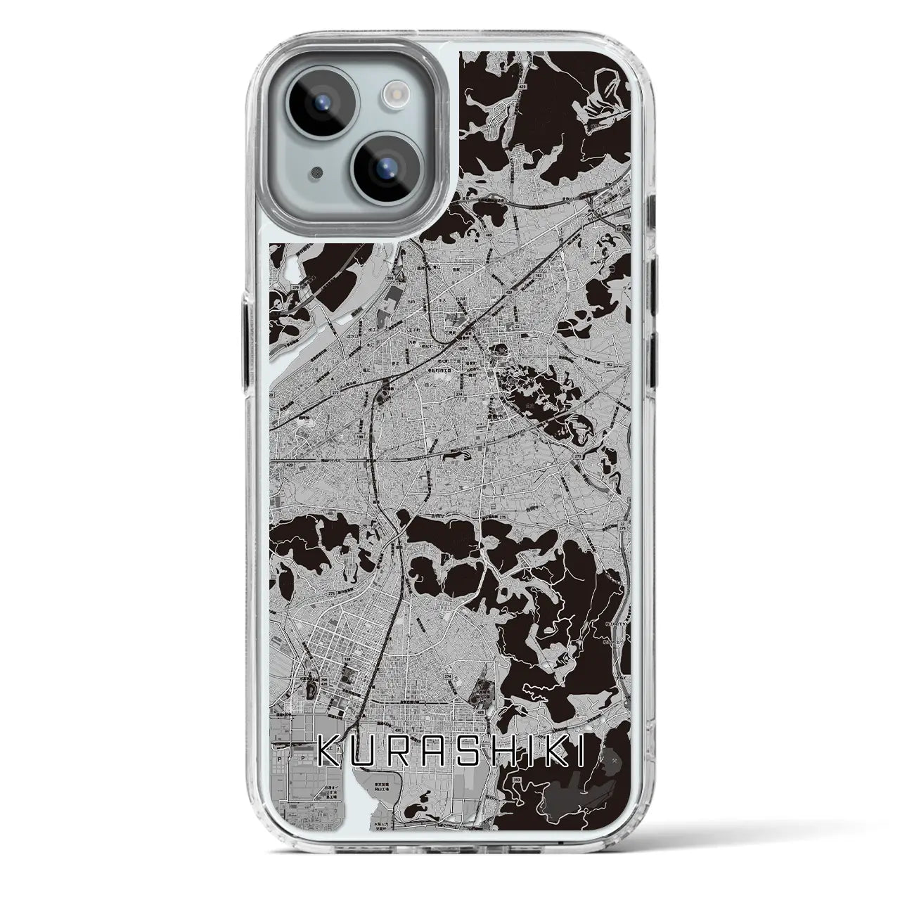 【倉敷(岡山県)】地図柄iPhoneケース(MagSafeタイプ)