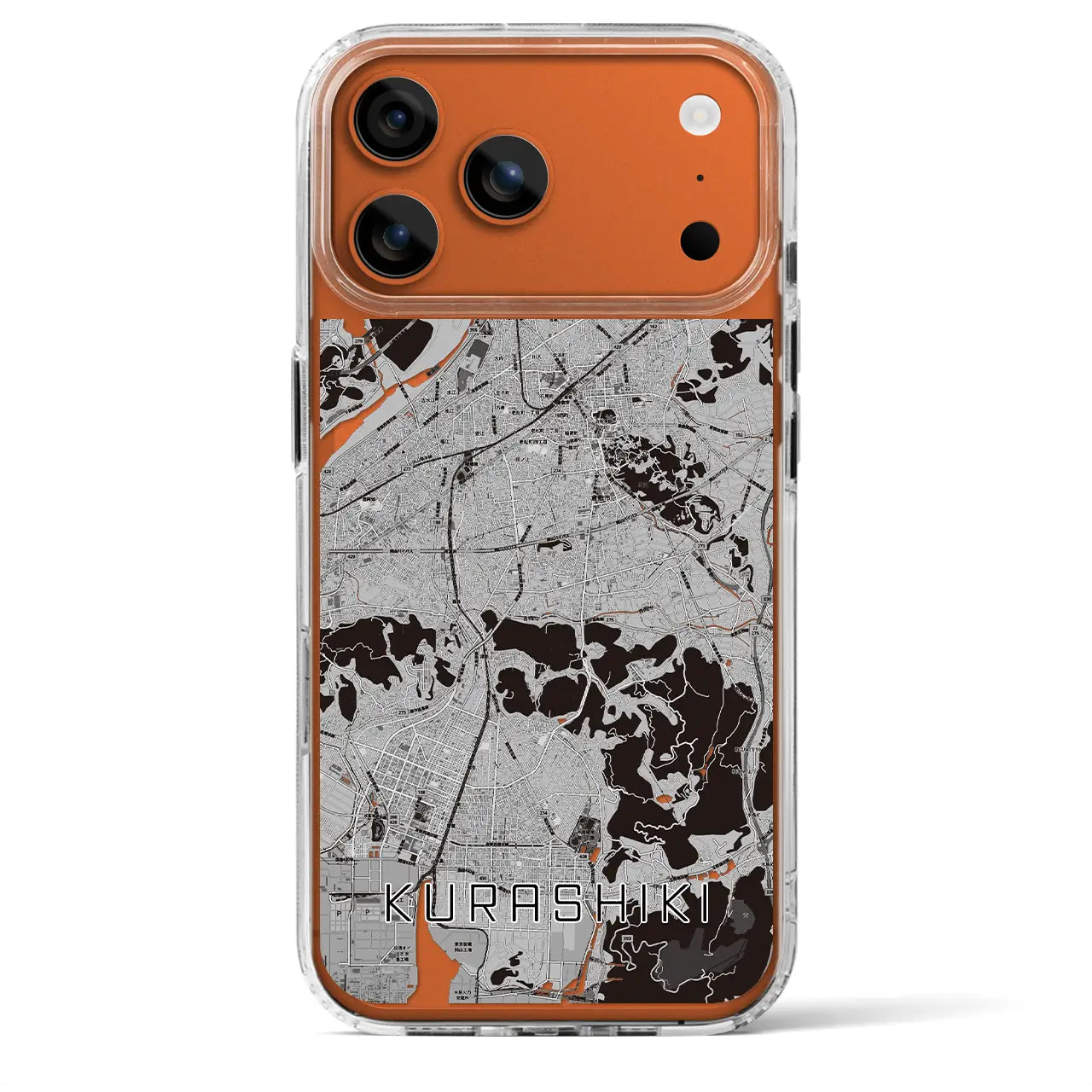 【倉敷(岡山県)】地図柄iPhoneケース(MagSafeタイプ)