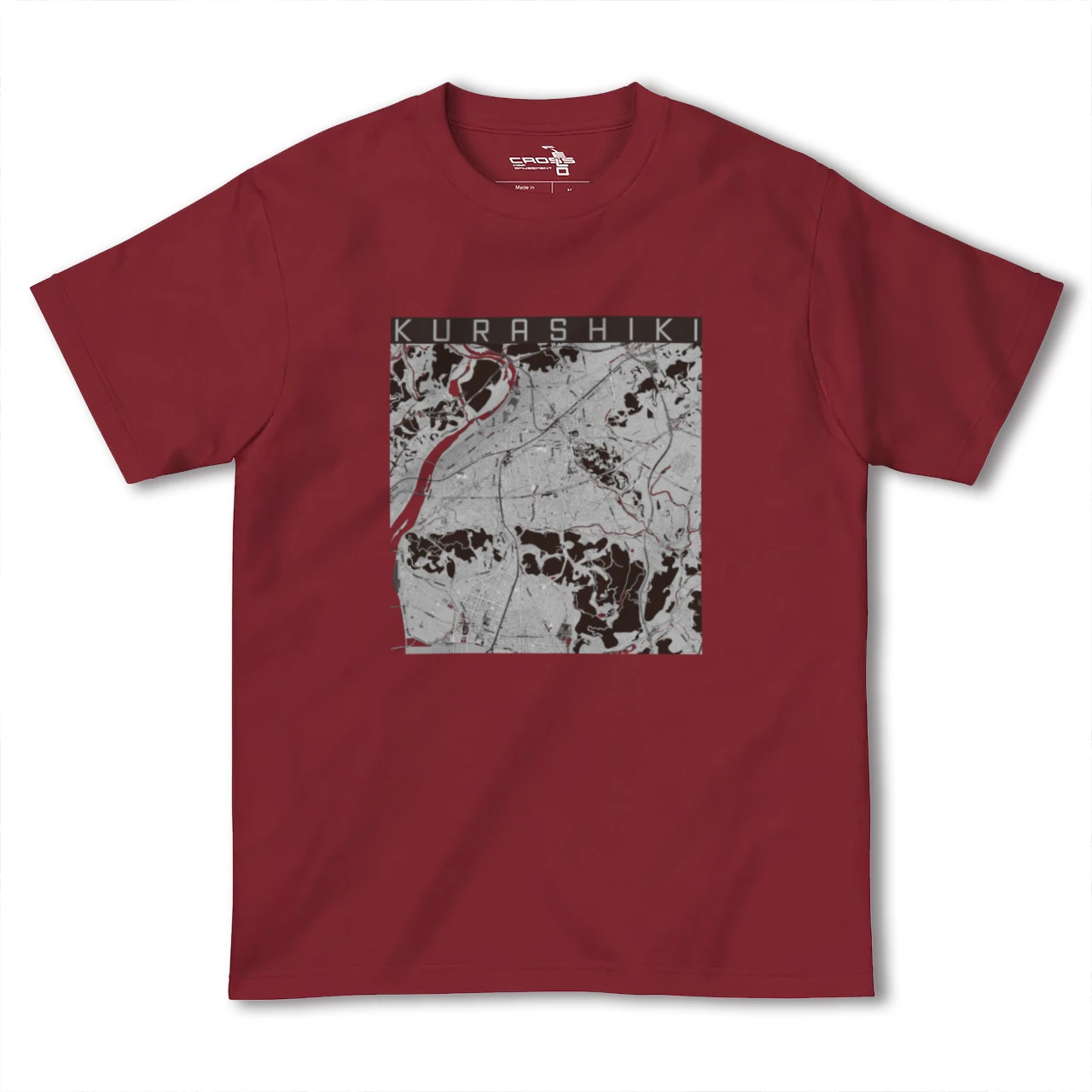 【倉敷(岡山県)】地図柄ヘビーウェイトTシャツ