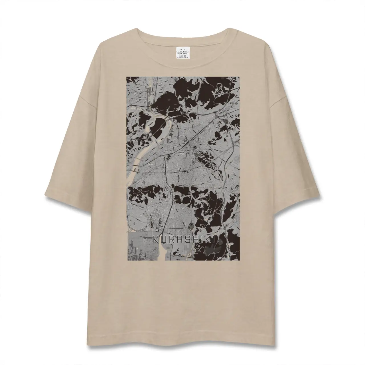 【倉敷(岡山県)】地図柄ビッグシルエットTシャツ
