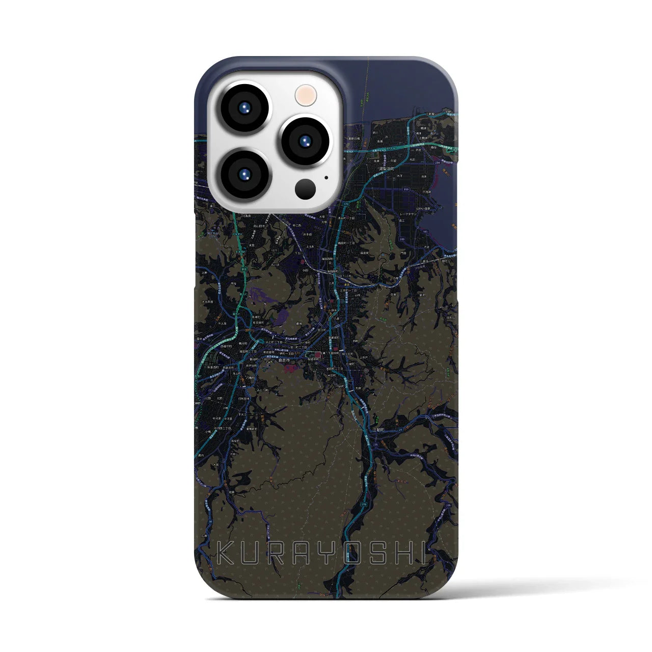 【倉吉(鳥取県)】地図柄iPhoneケース(バックカバータイプ)