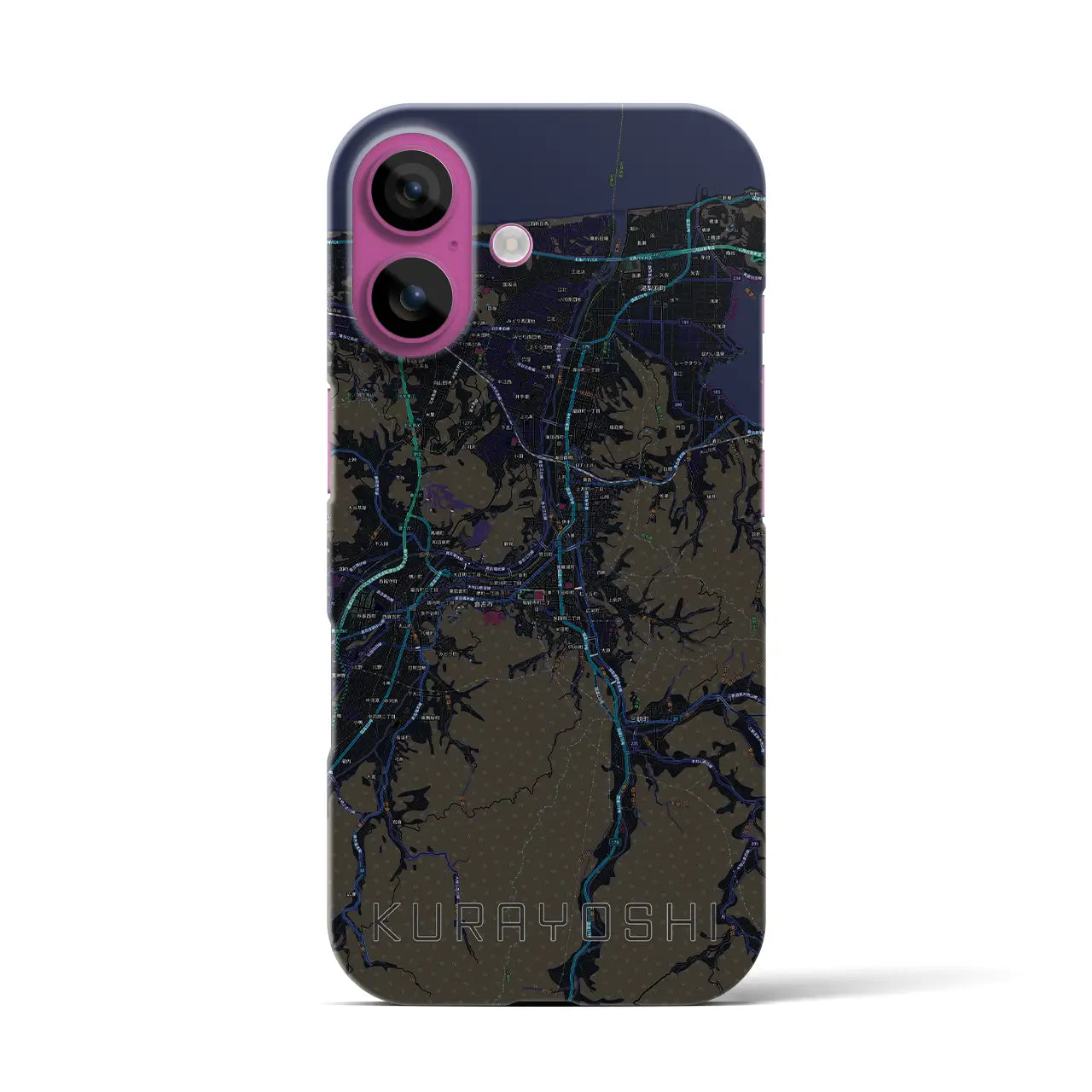 【倉吉(鳥取県)】地図柄iPhoneケース(バックカバータイプ)