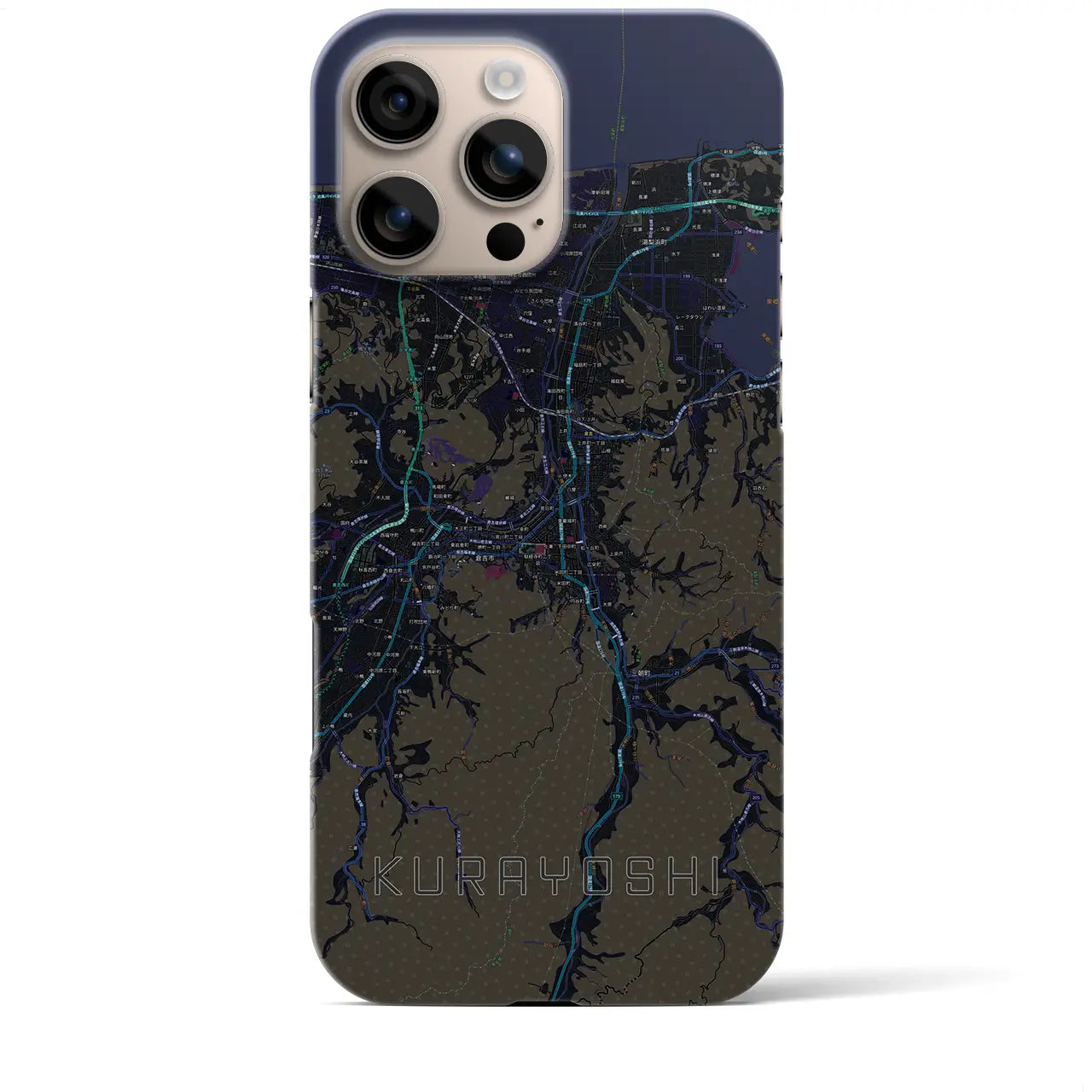 【倉吉(鳥取県)】地図柄iPhoneケース(バックカバータイプ)