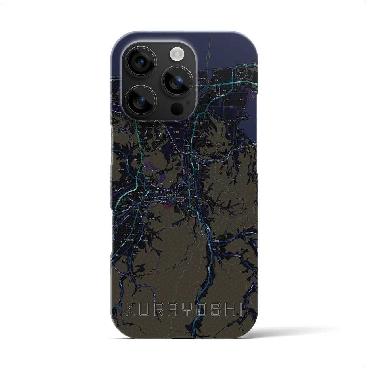 【倉吉(鳥取県)】地図柄iPhoneケース(バックカバータイプ)