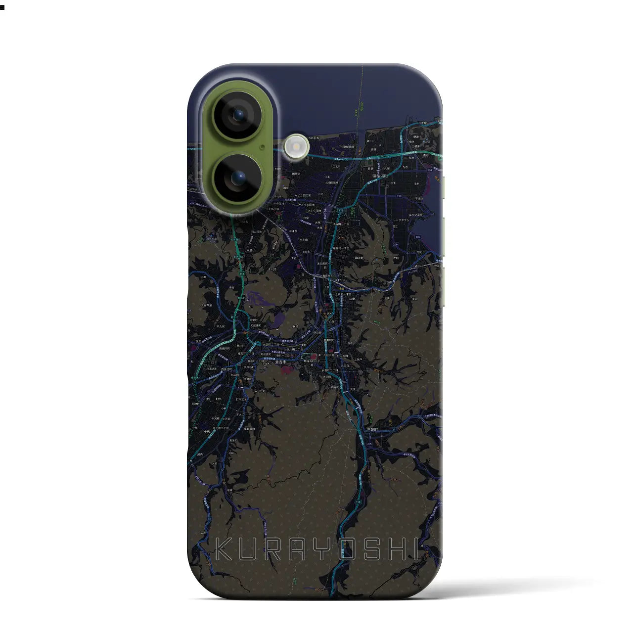 【倉吉(鳥取県)】地図柄iPhoneケース(バックカバータイプ)