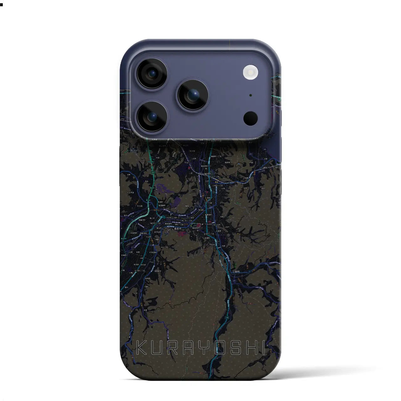 【倉吉(鳥取県)】地図柄iPhoneケース(バックカバータイプ)