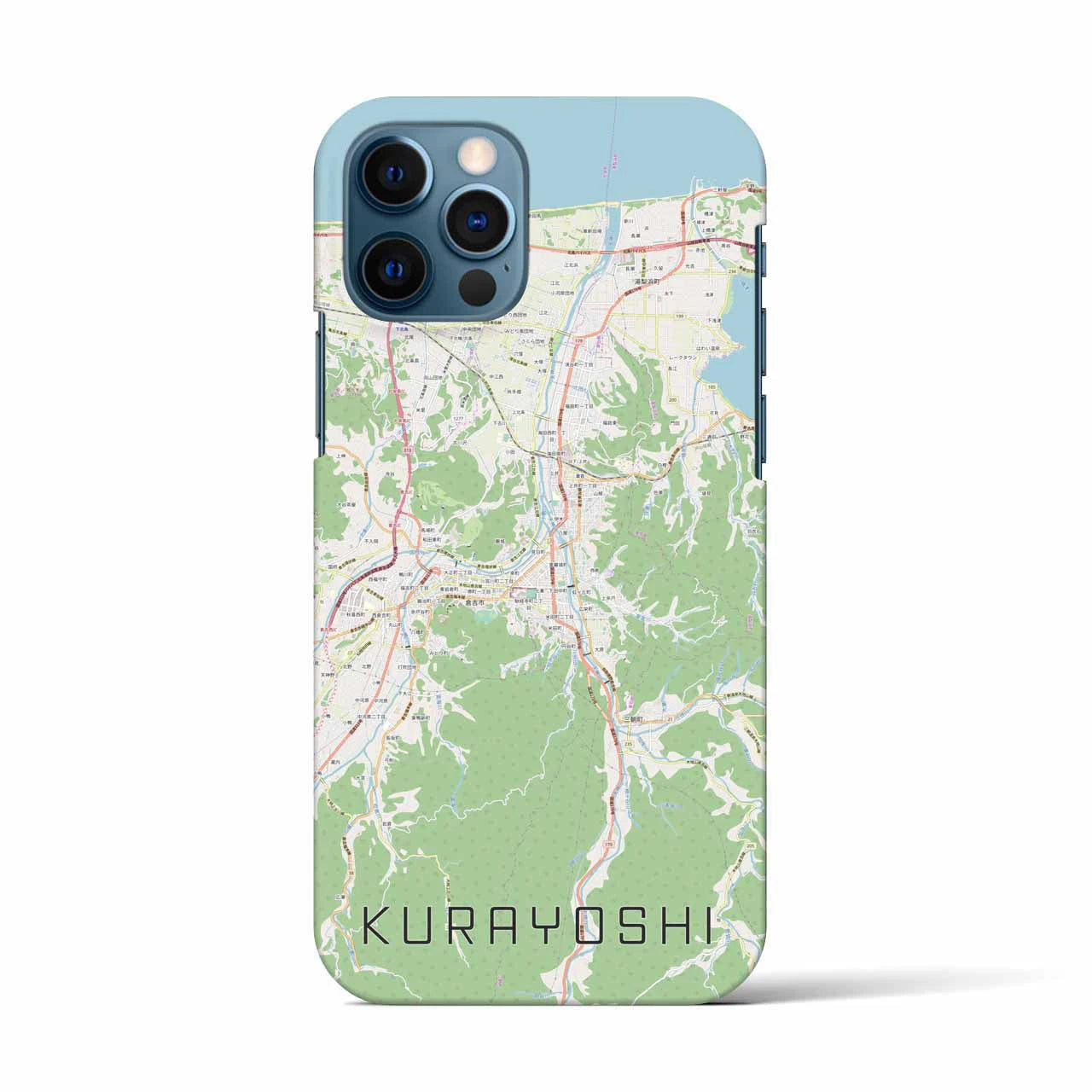 【倉吉(鳥取県)】地図柄iPhoneケース(バックカバータイプ)