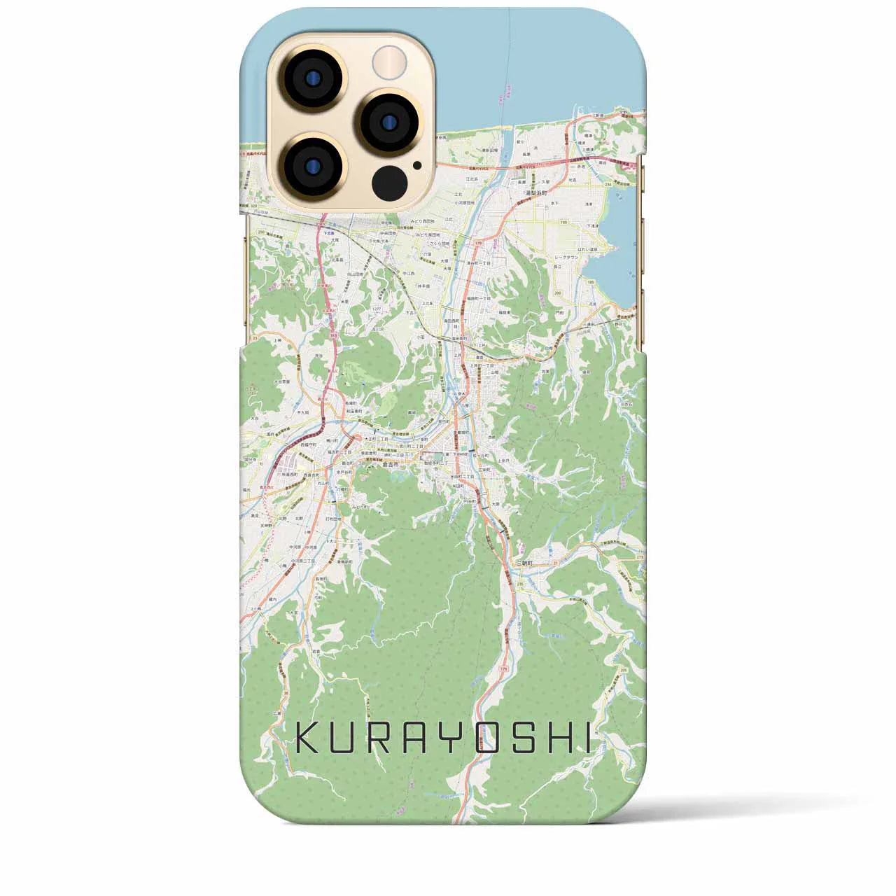 【倉吉(鳥取県)】地図柄iPhoneケース(バックカバータイプ)