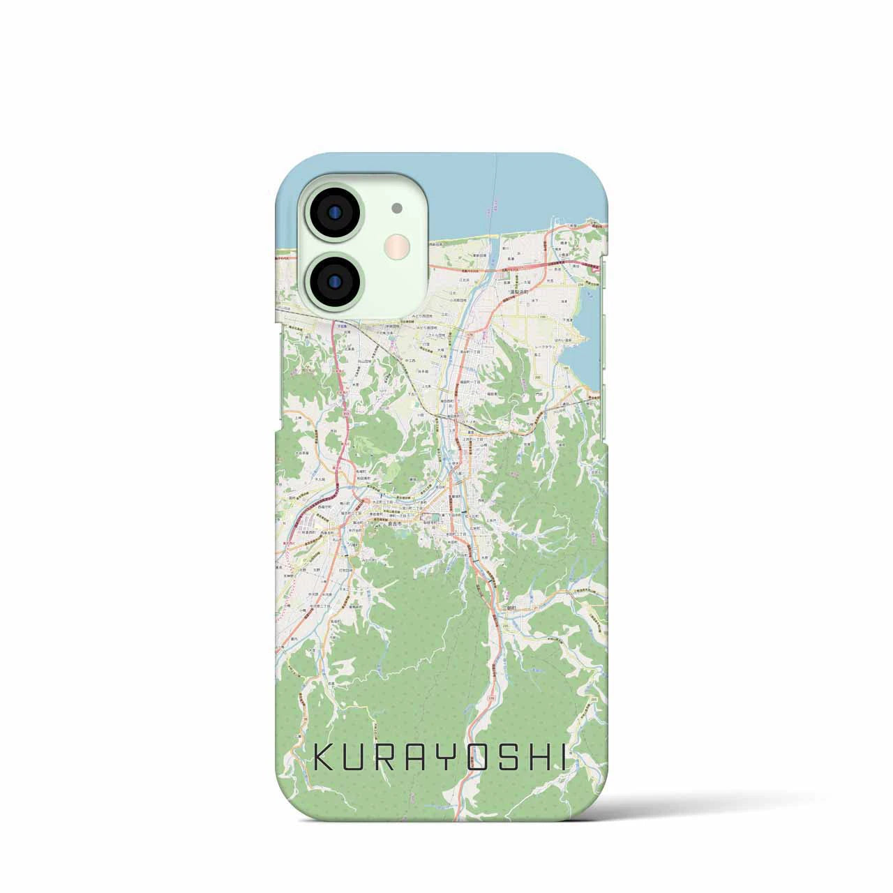 【倉吉(鳥取県)】地図柄iPhoneケース(バックカバータイプ)