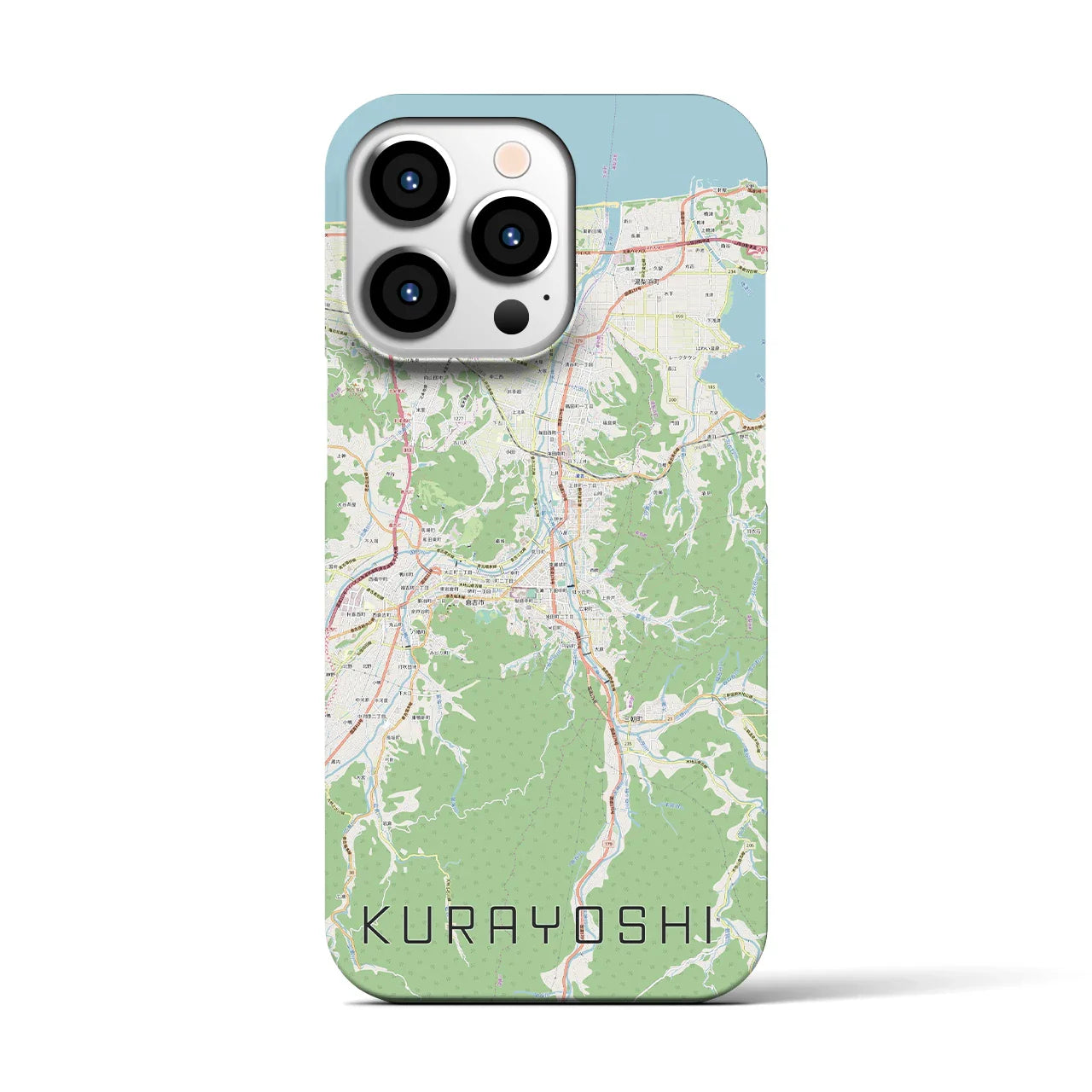 【倉吉(鳥取県)】地図柄iPhoneケース(バックカバータイプ)