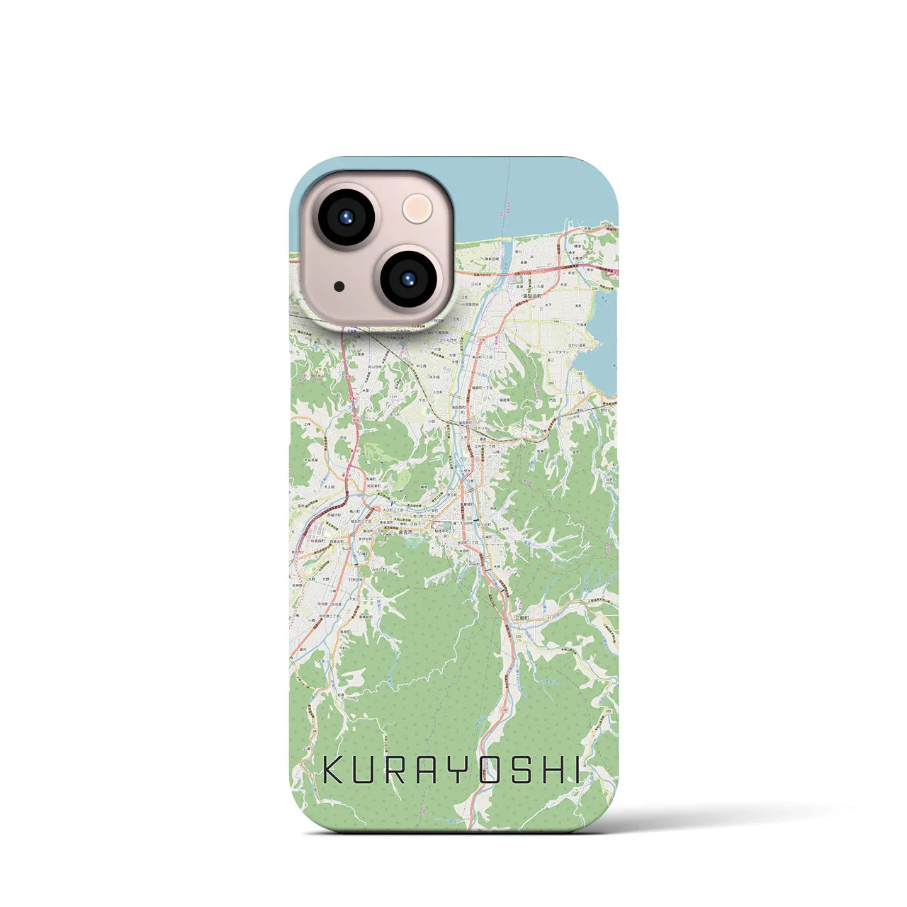【倉吉(鳥取県)】地図柄iPhoneケース(バックカバータイプ)
