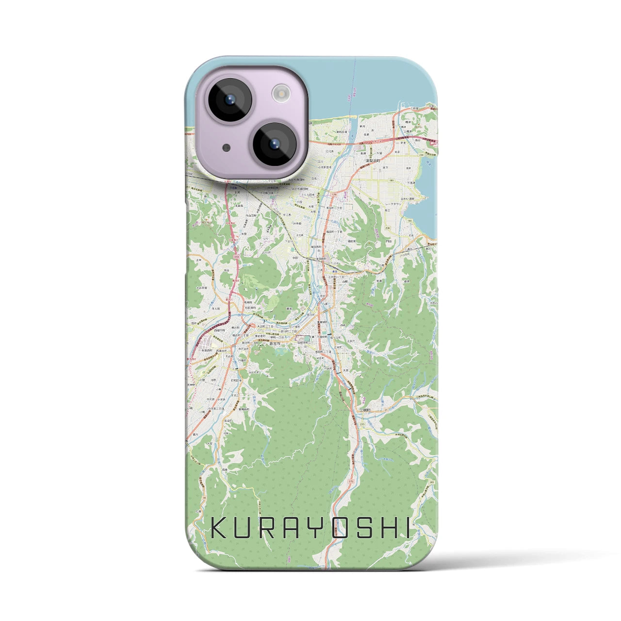【倉吉(鳥取県)】地図柄iPhoneケース(バックカバータイプ)