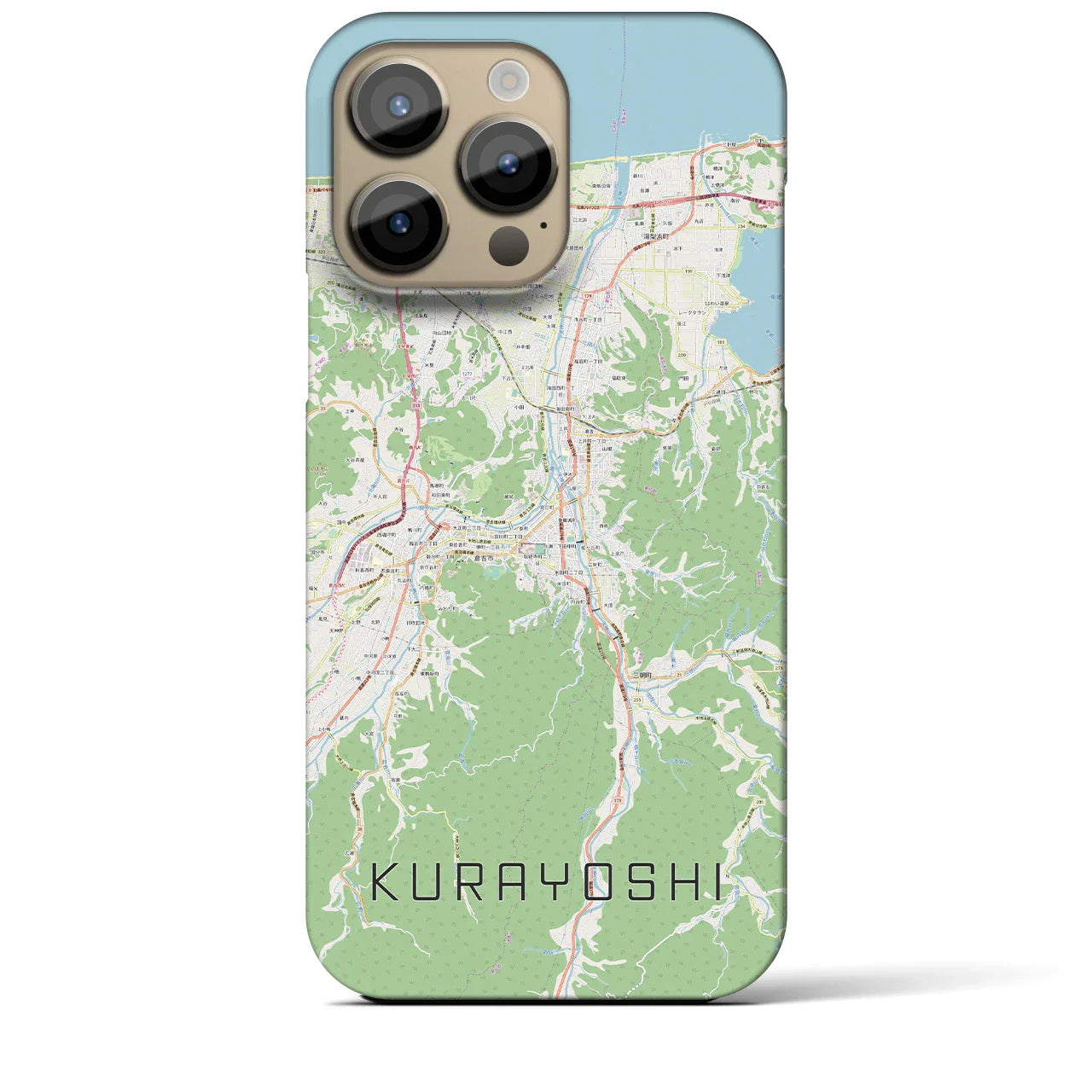 【倉吉(鳥取県)】地図柄iPhoneケース(バックカバータイプ)