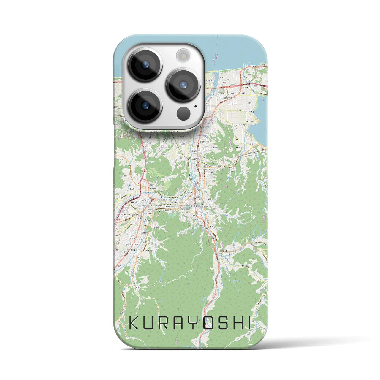 【倉吉(鳥取県)】地図柄iPhoneケース(バックカバータイプ)