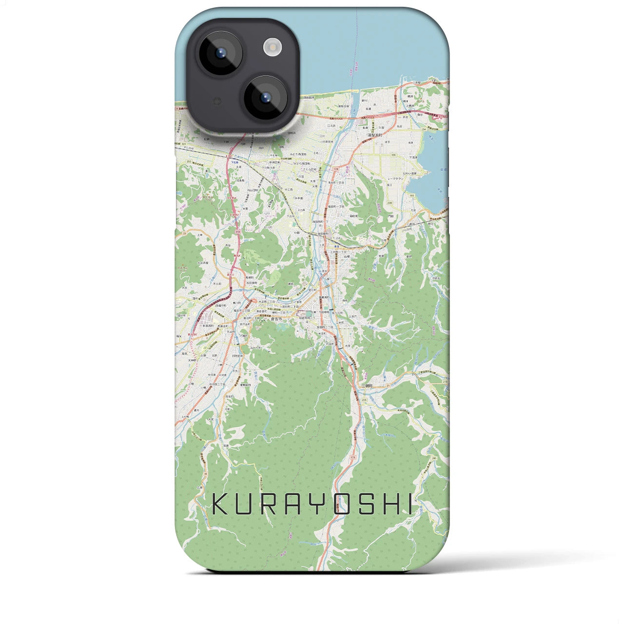 【倉吉(鳥取県)】地図柄iPhoneケース(バックカバータイプ)