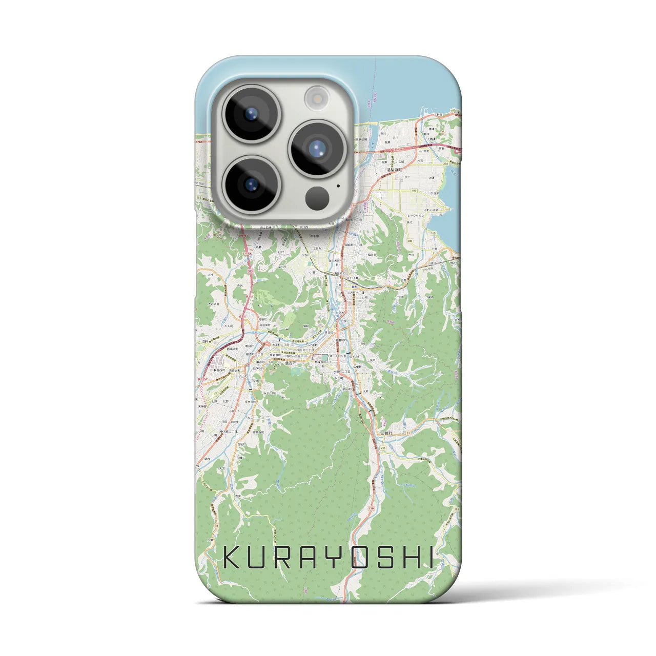 【倉吉(鳥取県)】地図柄iPhoneケース(バックカバータイプ)