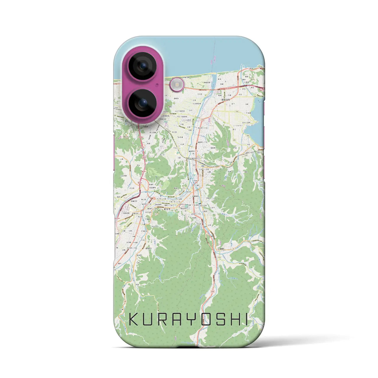 【倉吉(鳥取県)】地図柄iPhoneケース(バックカバータイプ)