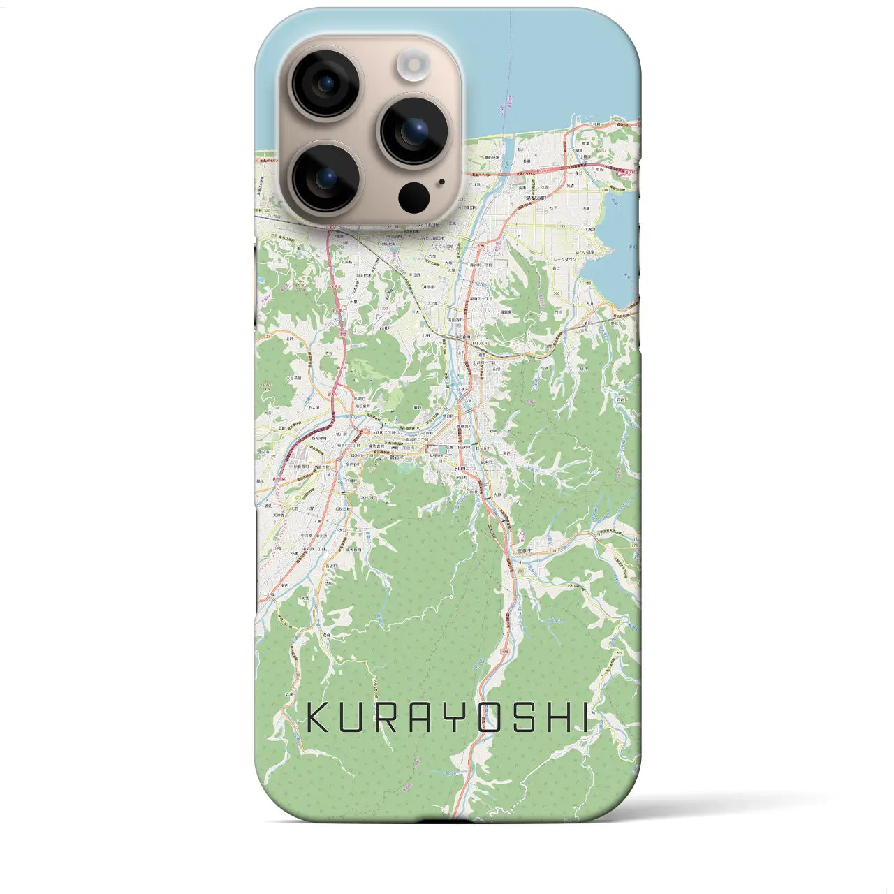 【倉吉(鳥取県)】地図柄iPhoneケース(バックカバータイプ)