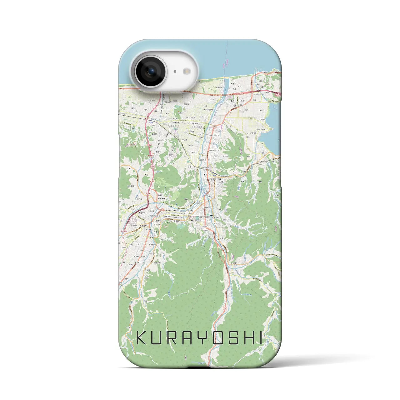 【倉吉(鳥取県)】地図柄iPhoneケース(バックカバータイプ)