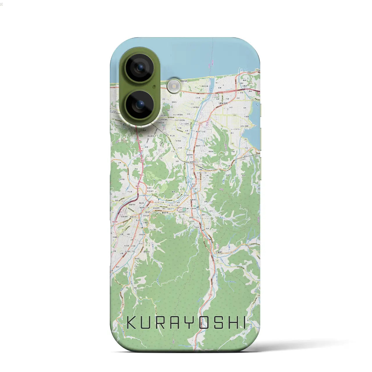 【倉吉(鳥取県)】地図柄iPhoneケース(バックカバータイプ)