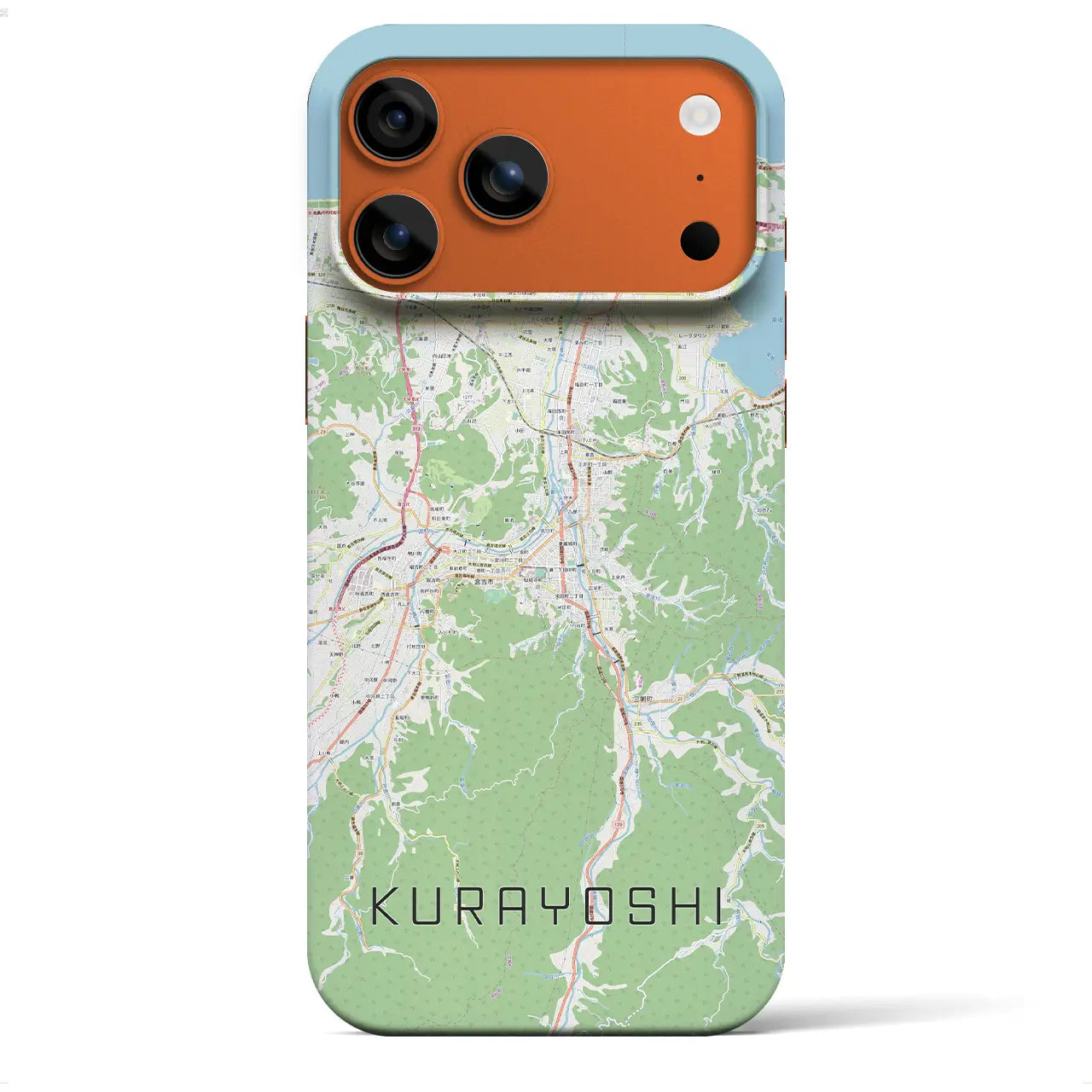 【倉吉(鳥取県)】地図柄iPhoneケース(バックカバータイプ)