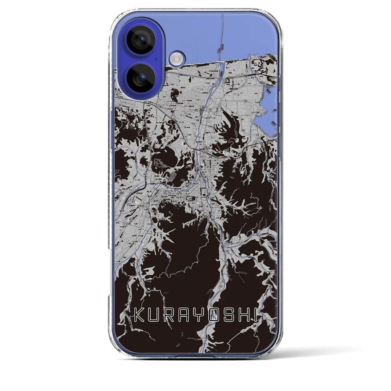 【倉吉(鳥取県)】地図柄iPhoneケース(クリアタイプ)