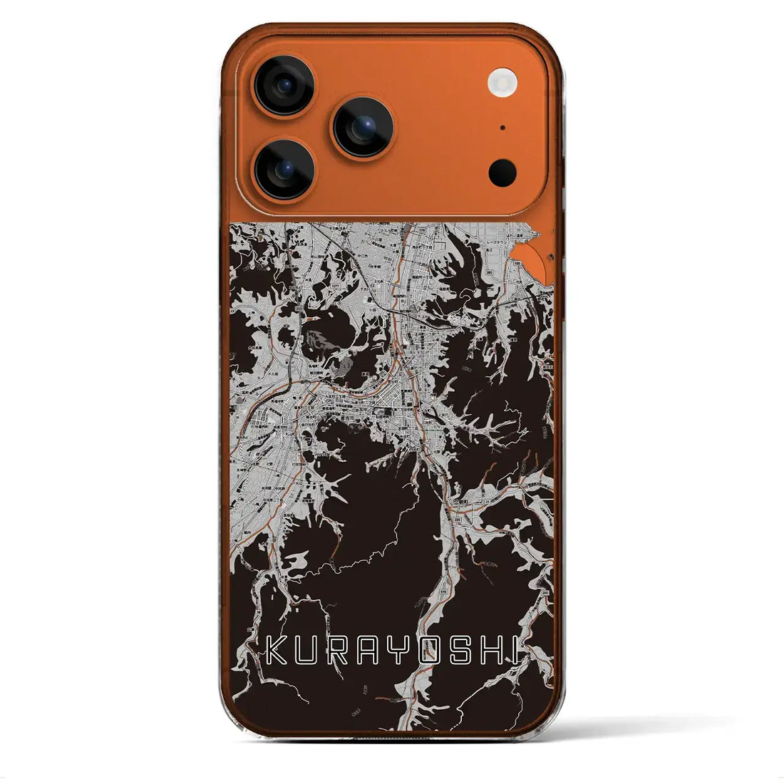 【倉吉(鳥取県)】地図柄iPhoneケース(クリアタイプ)