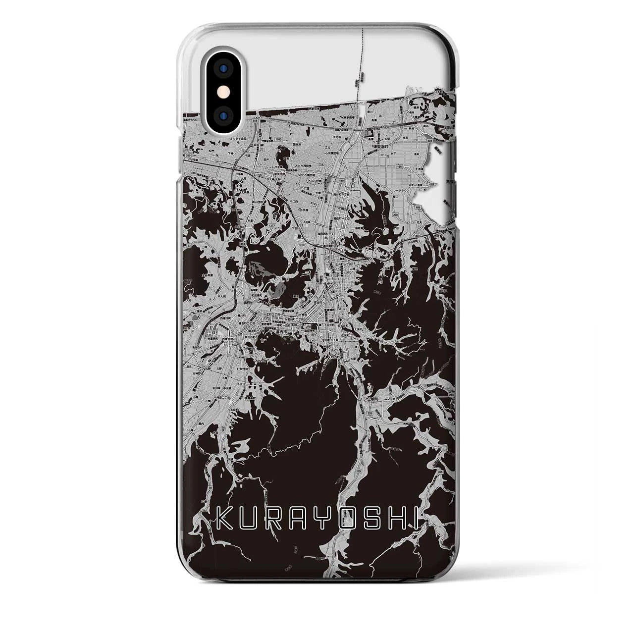【倉吉(鳥取県)】地図柄iPhoneケース(クリアタイプ)
