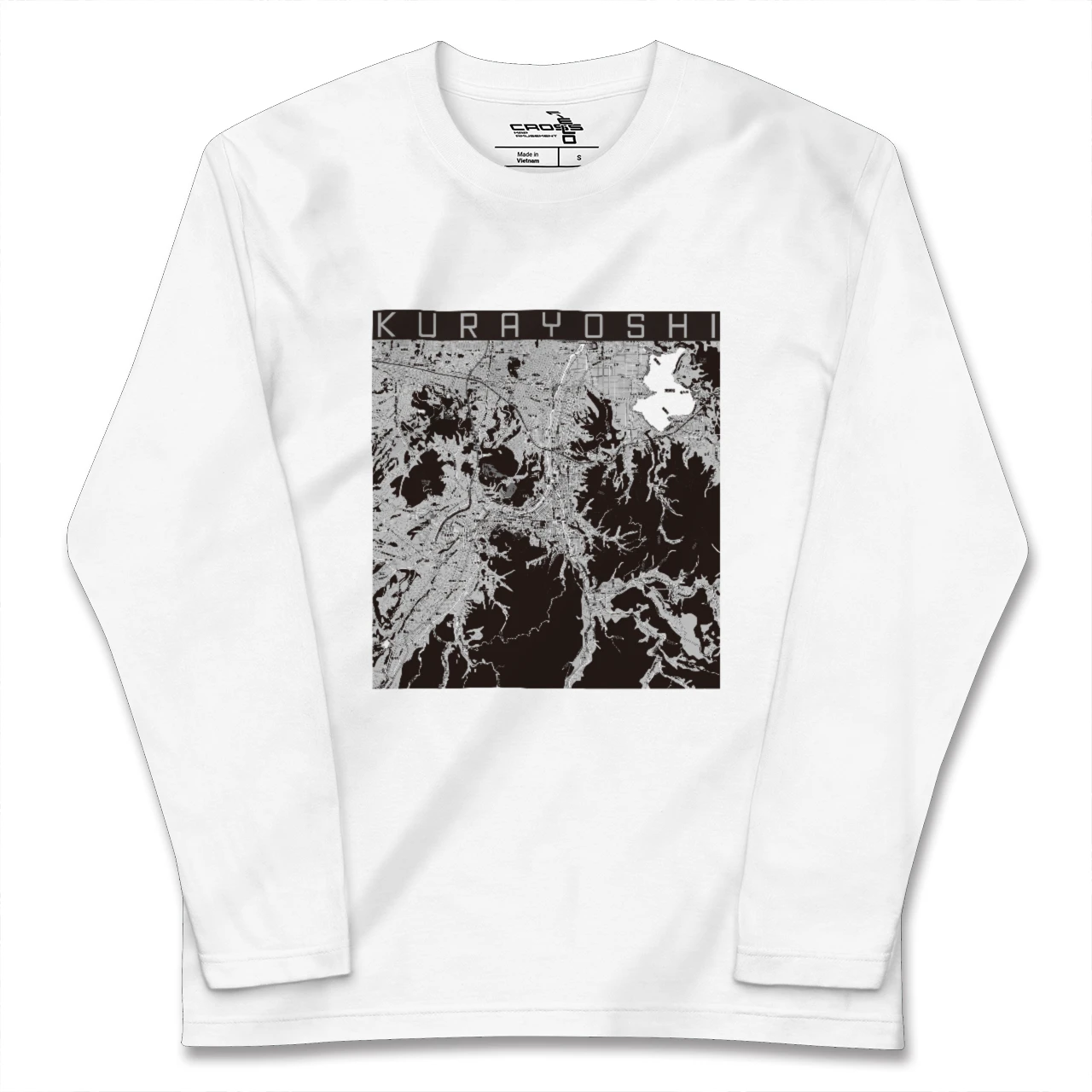 【倉吉(鳥取県)】地図柄ロングスリーブTシャツ