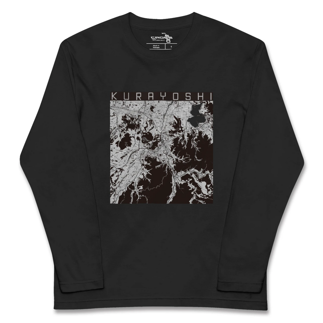 【倉吉(鳥取県)】地図柄ロングスリーブTシャツ