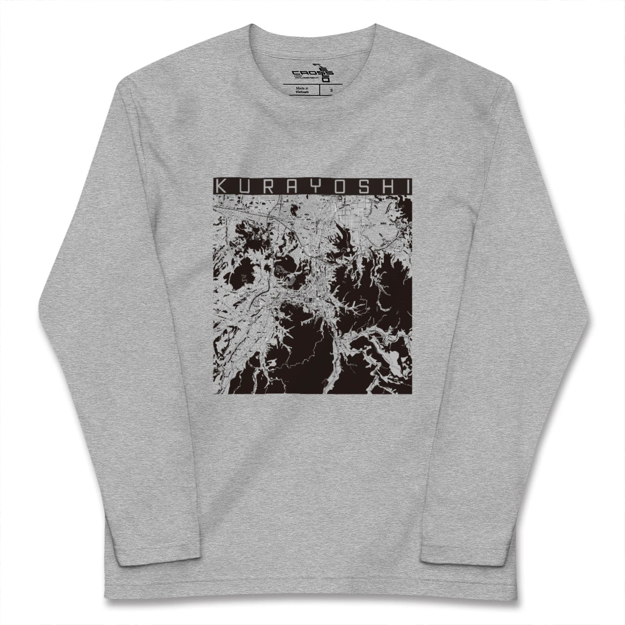 【倉吉(鳥取県)】地図柄ロングスリーブTシャツ