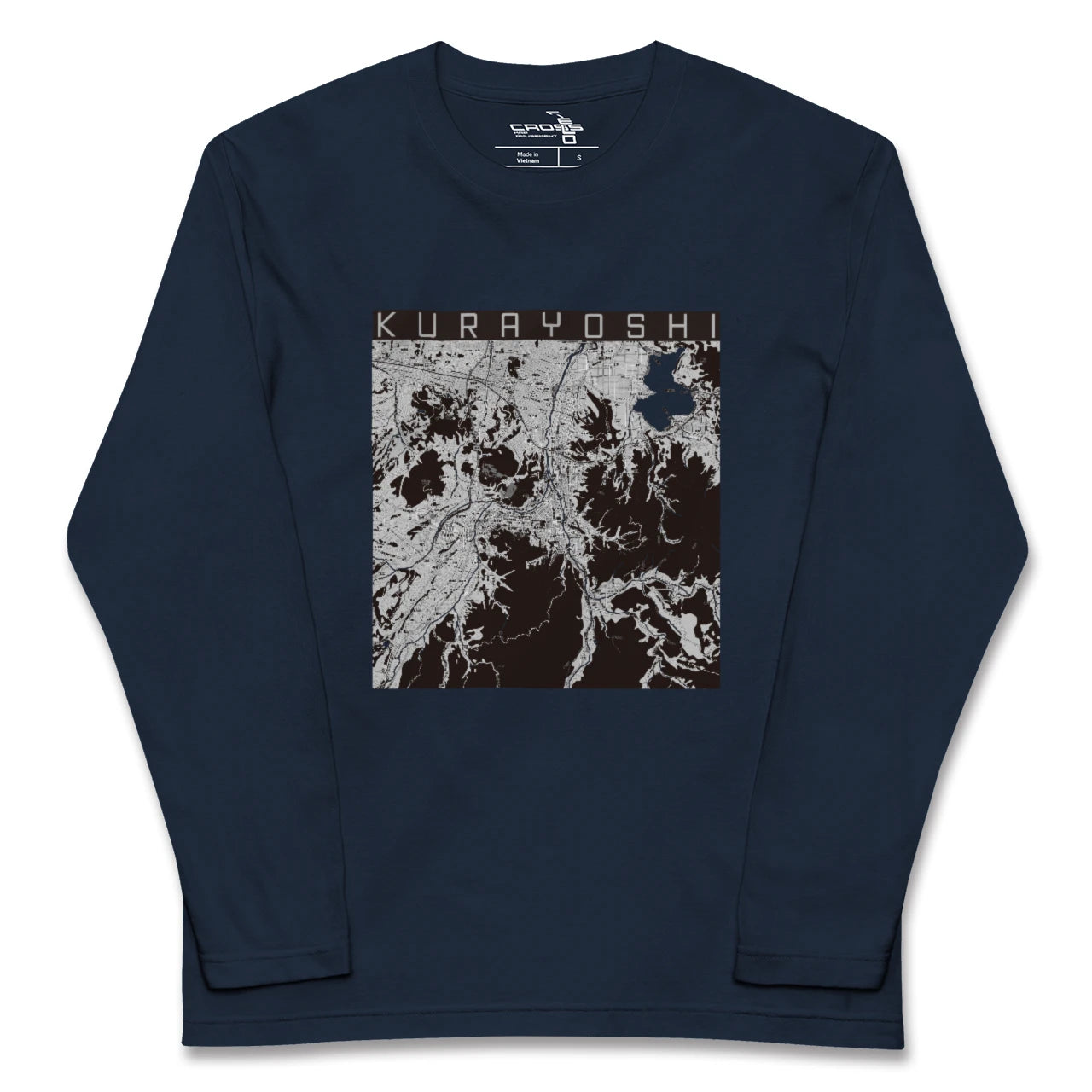 【倉吉(鳥取県)】地図柄ロングスリーブTシャツ