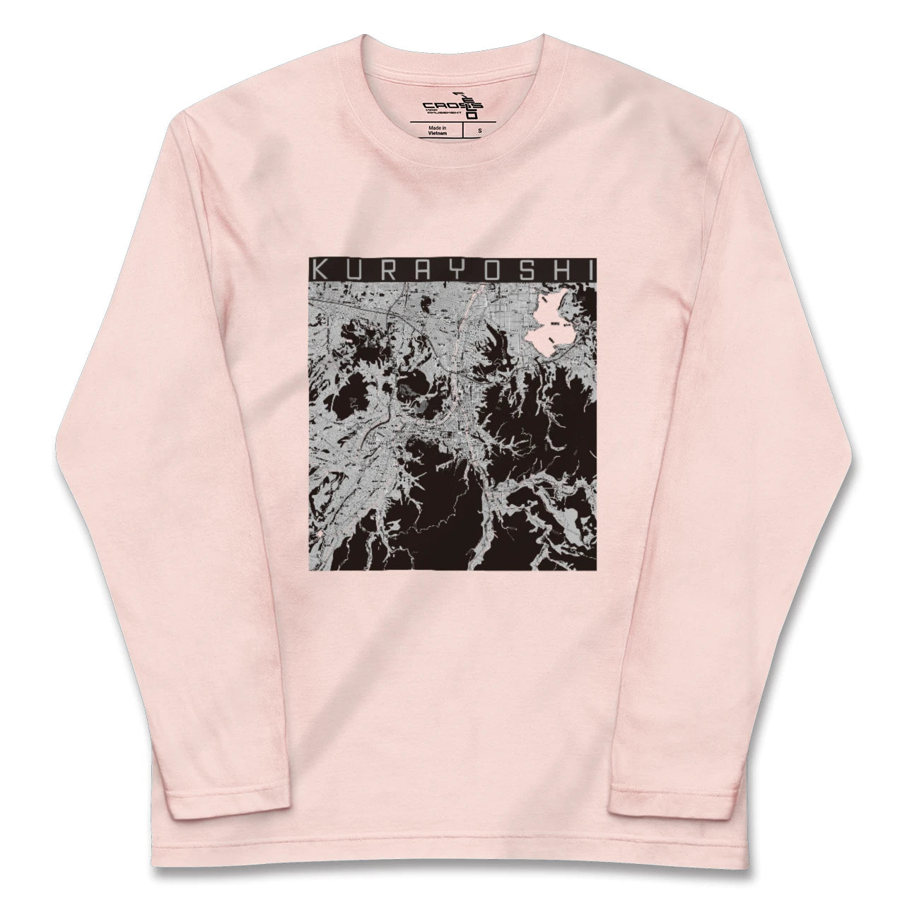 【倉吉(鳥取県)】地図柄ロングスリーブTシャツ