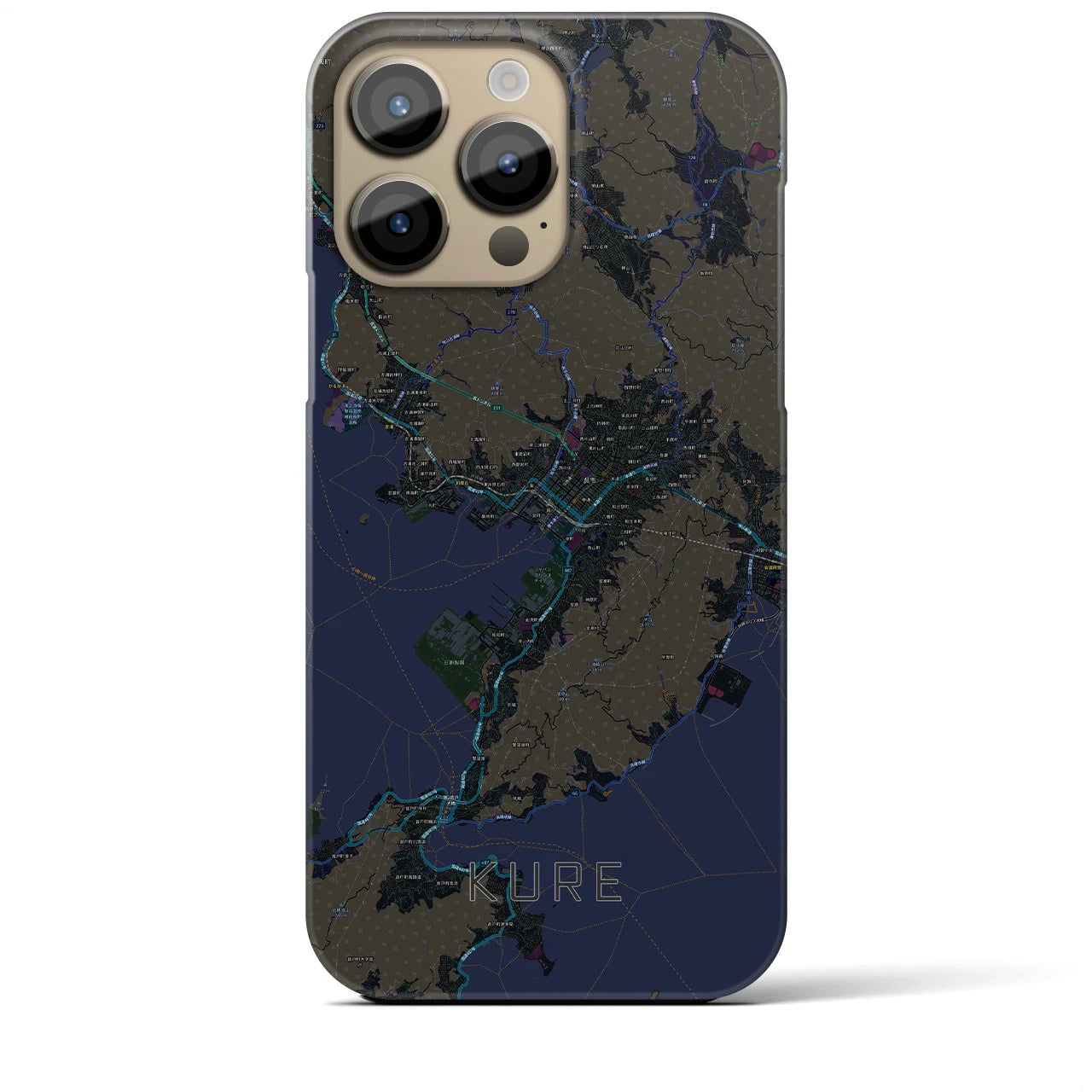 【呉(広島県)】地図柄iPhoneケース(バックカバータイプ)