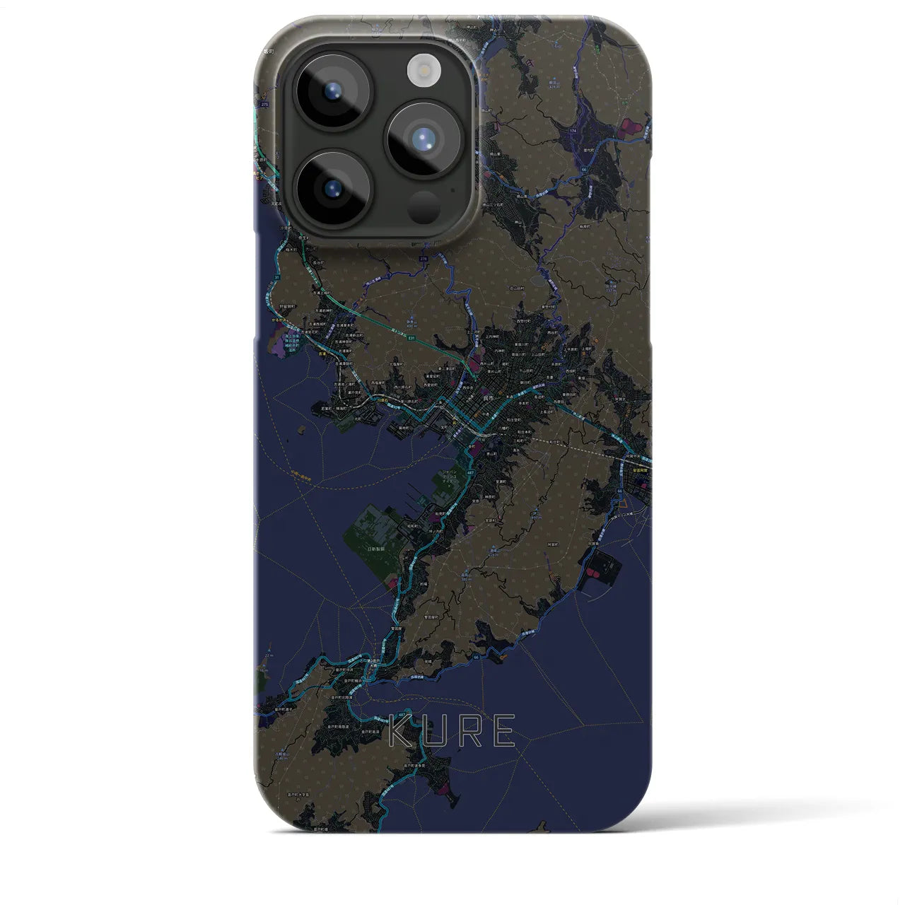 【呉(広島県)】地図柄iPhoneケース(バックカバータイプ)