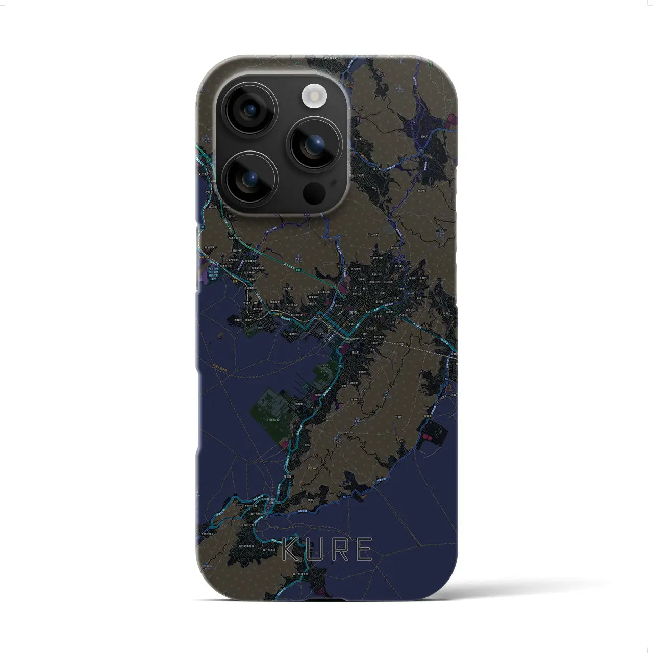 【呉(広島県)】地図柄iPhoneケース(バックカバータイプ)