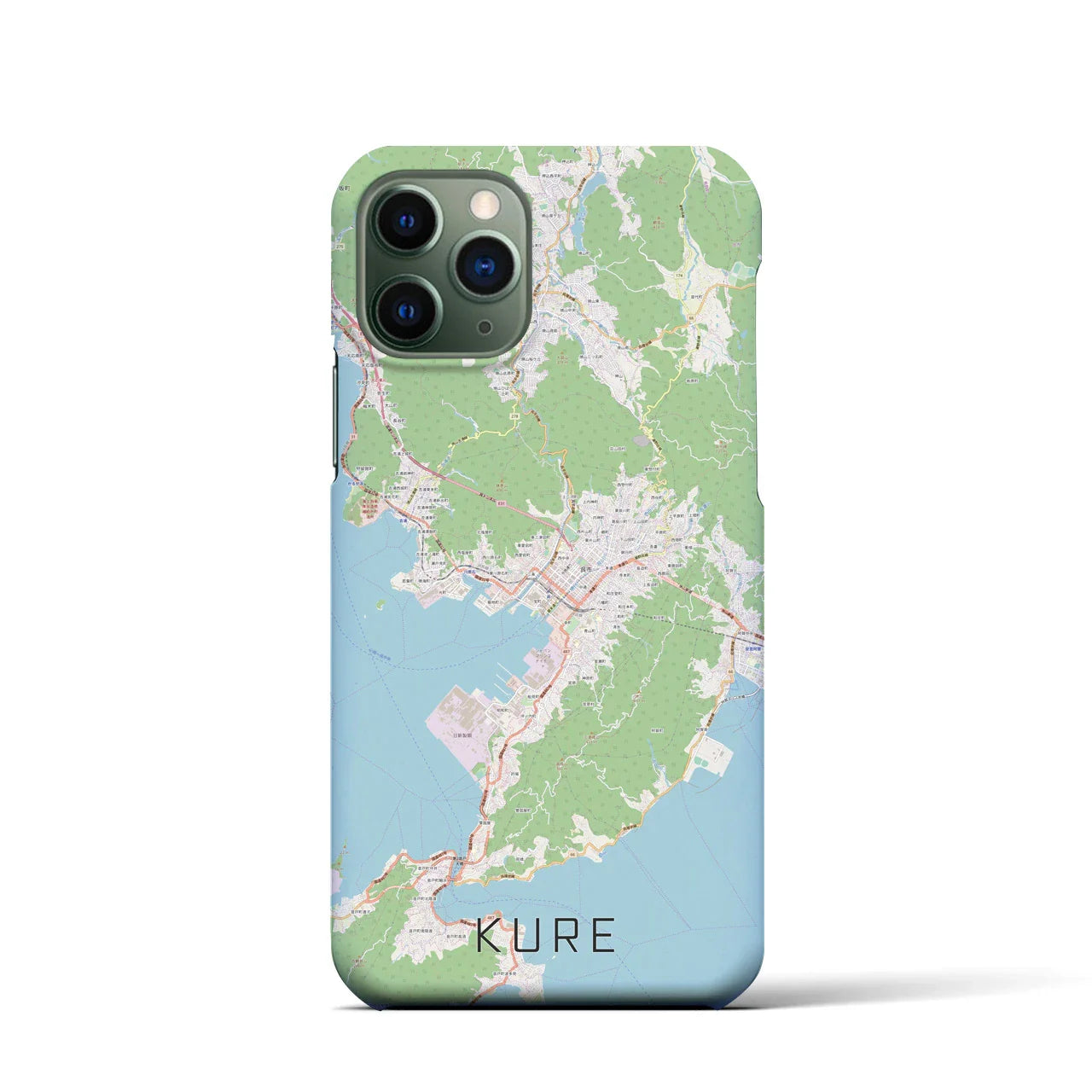 【呉(広島県)】地図柄iPhoneケース(バックカバータイプ)