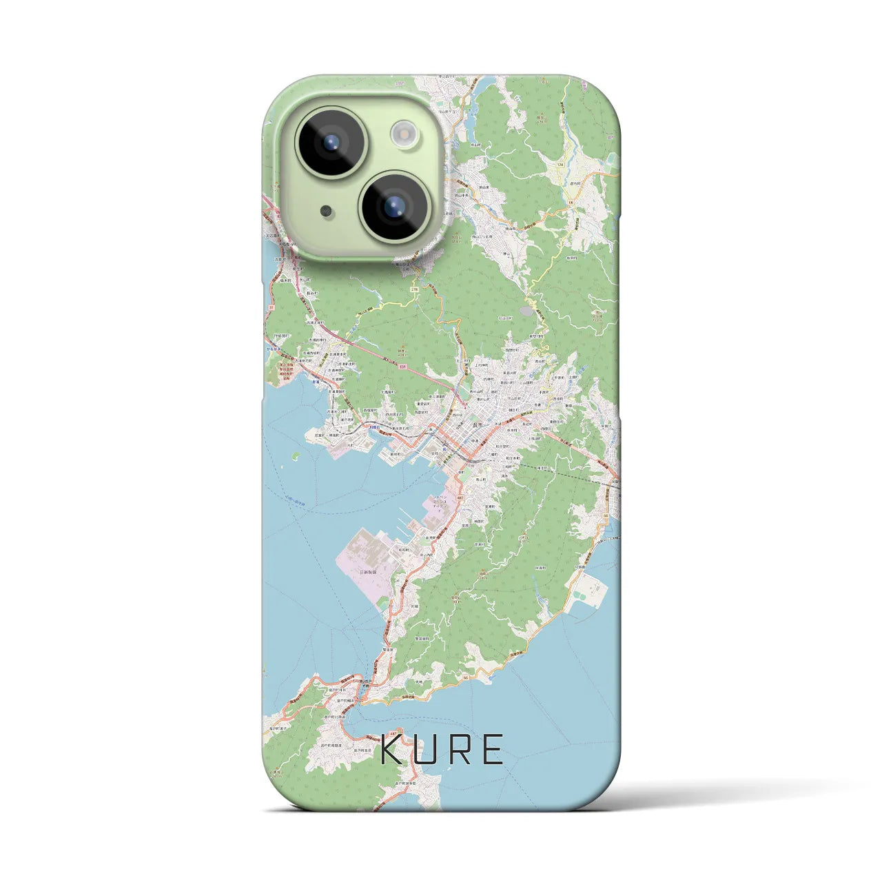 【呉(広島県)】地図柄iPhoneケース(バックカバータイプ)