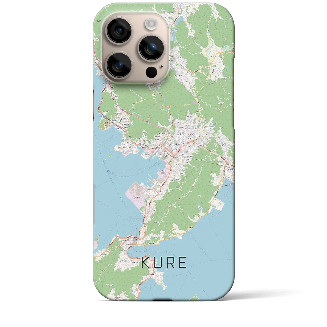 【呉(広島県)】地図柄iPhoneケース(バックカバータイプ)
