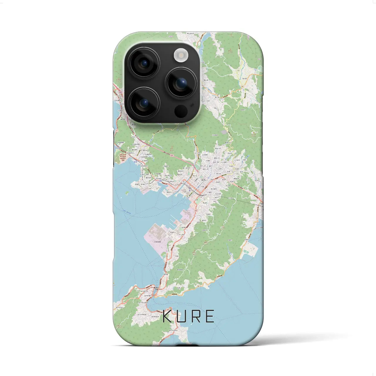 【呉(広島県)】地図柄iPhoneケース(バックカバータイプ)