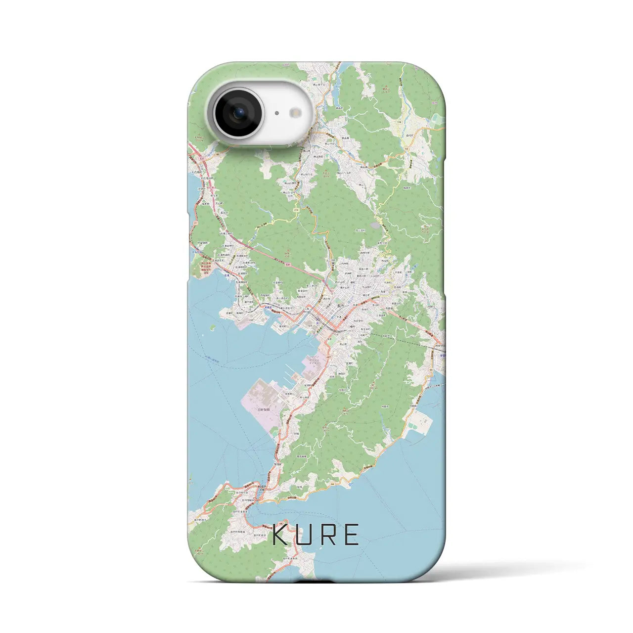 【呉(広島県)】地図柄iPhoneケース(バックカバータイプ)