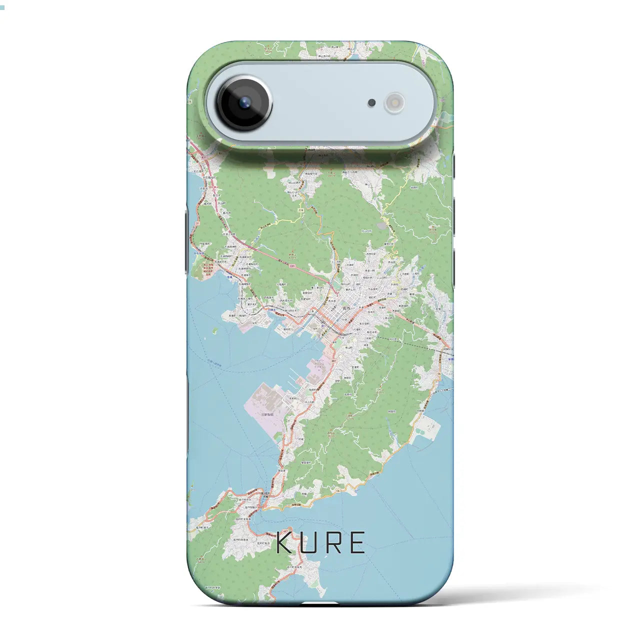 【呉(広島県)】地図柄iPhoneケース(バックカバータイプ)ナチュラル・iPhone 17 Pro Max 用