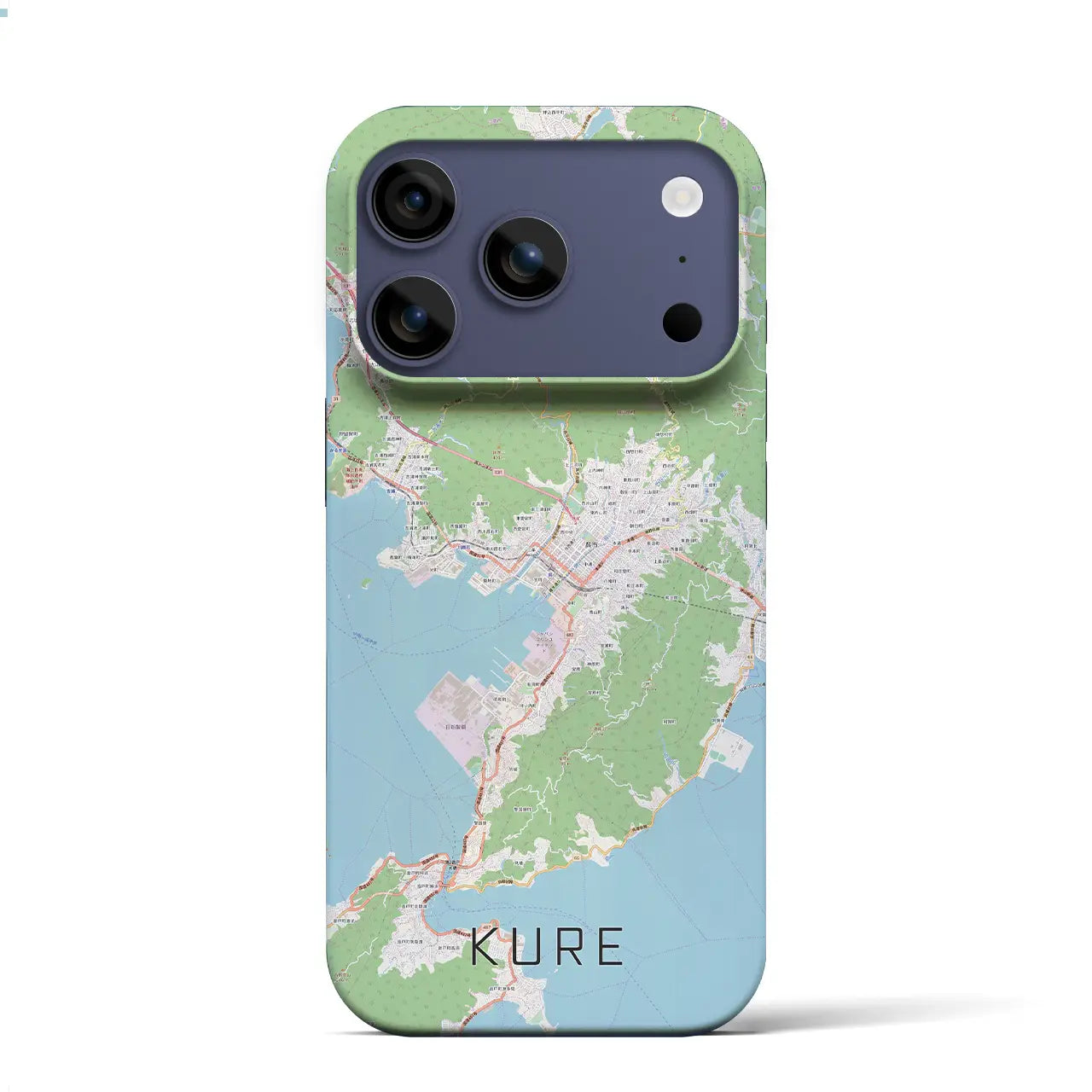 【呉(広島県)】地図柄iPhoneケース(バックカバータイプ)