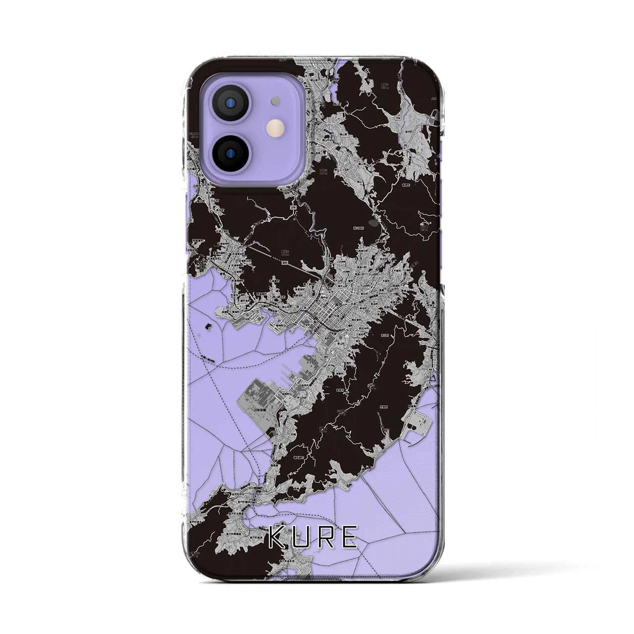 【呉(広島県)】地図柄iPhoneケース(クリアタイプ)