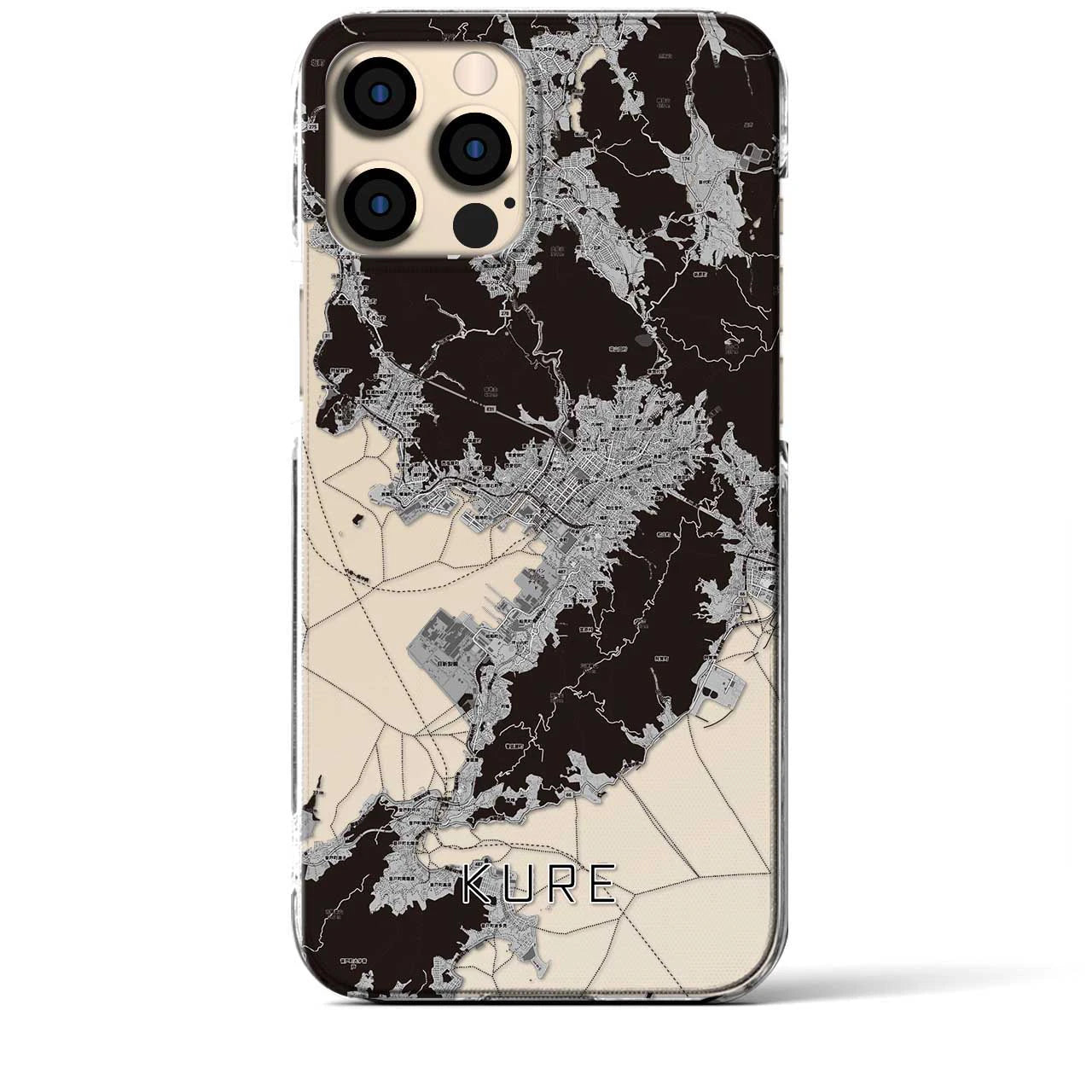 【呉(広島県)】地図柄iPhoneケース(クリアタイプ)