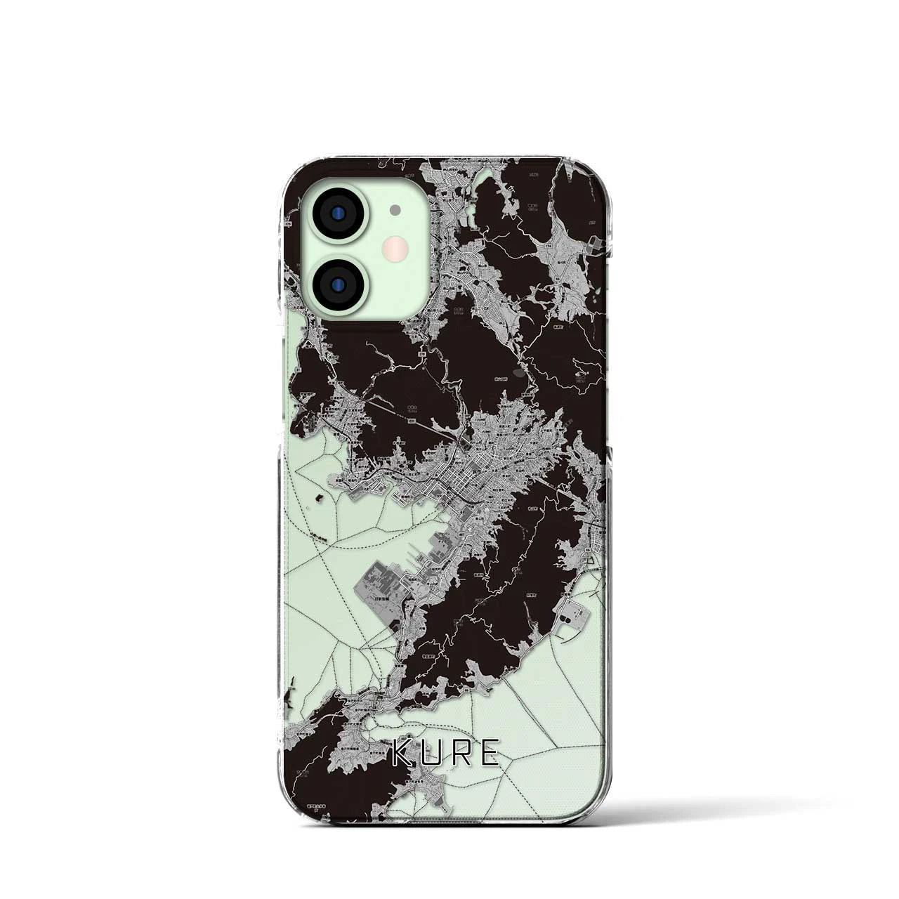 【呉(広島県)】地図柄iPhoneケース(クリアタイプ)