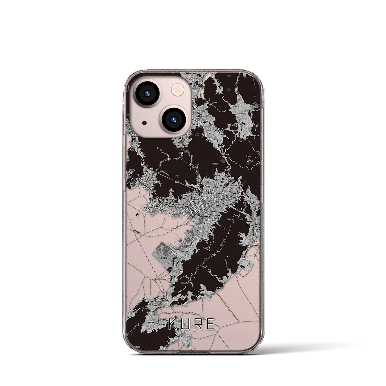 【呉(広島県)】地図柄iPhoneケース(クリアタイプ)