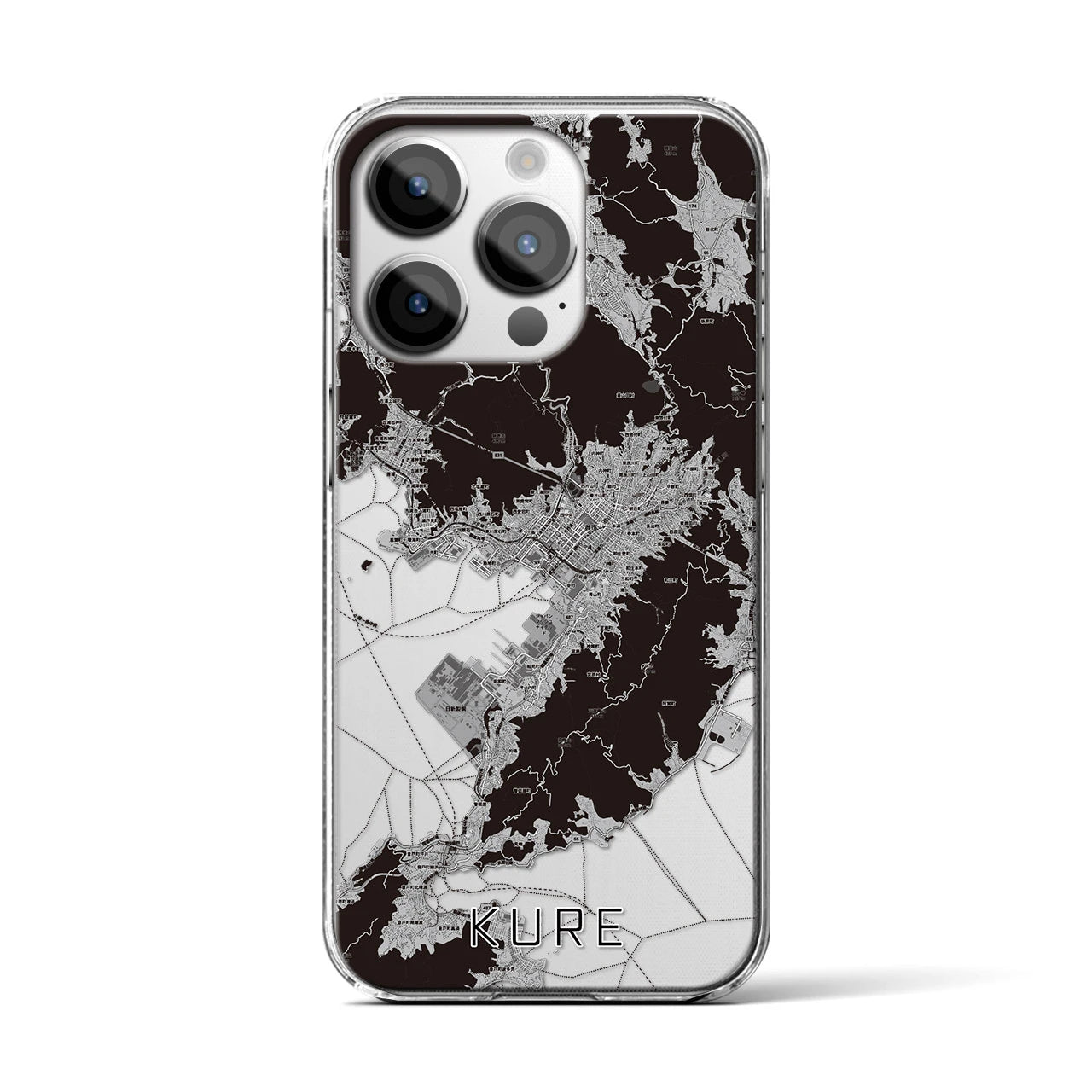 【呉(広島県)】地図柄iPhoneケース(クリアタイプ)