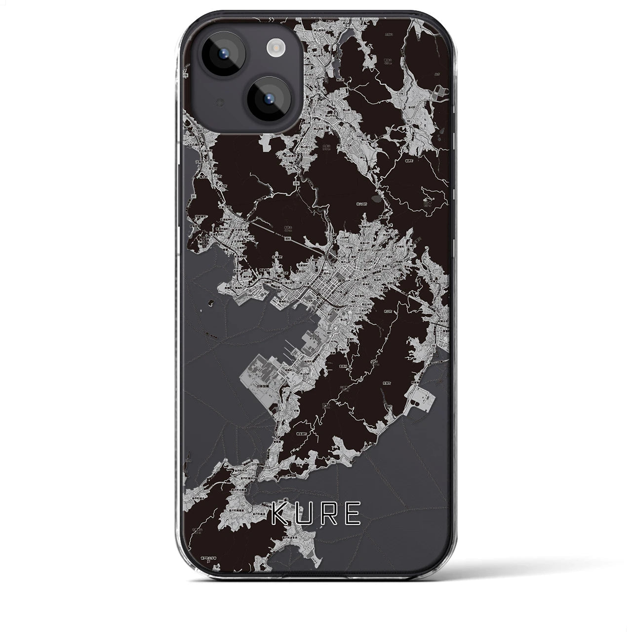 【呉(広島県)】地図柄iPhoneケース(クリアタイプ)