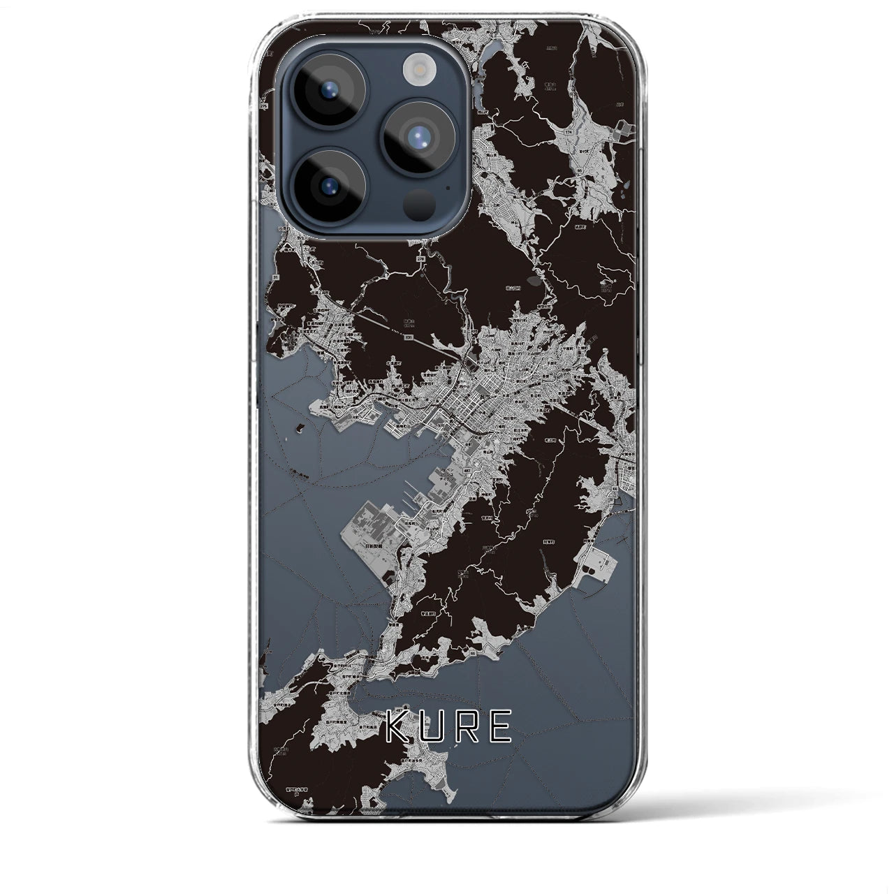 【呉(広島県)】地図柄iPhoneケース(クリアタイプ)